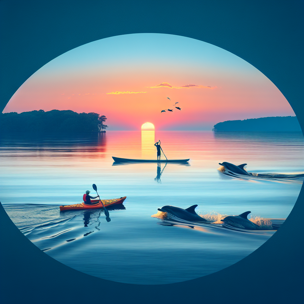 Kayaks and SUPs offer intimate dolphin encounters in the calm waters of Chesapeake Bay, courtesy of Chesapean Outdoors and Tula Adventure Sports.